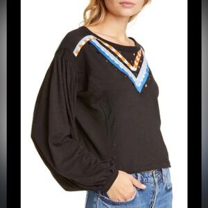 Free People Hand Me Down Top in Black S